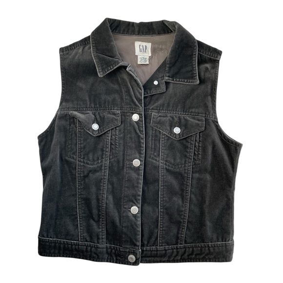 Gap Velvet Dark Gray Vest - Picture 1 of 7